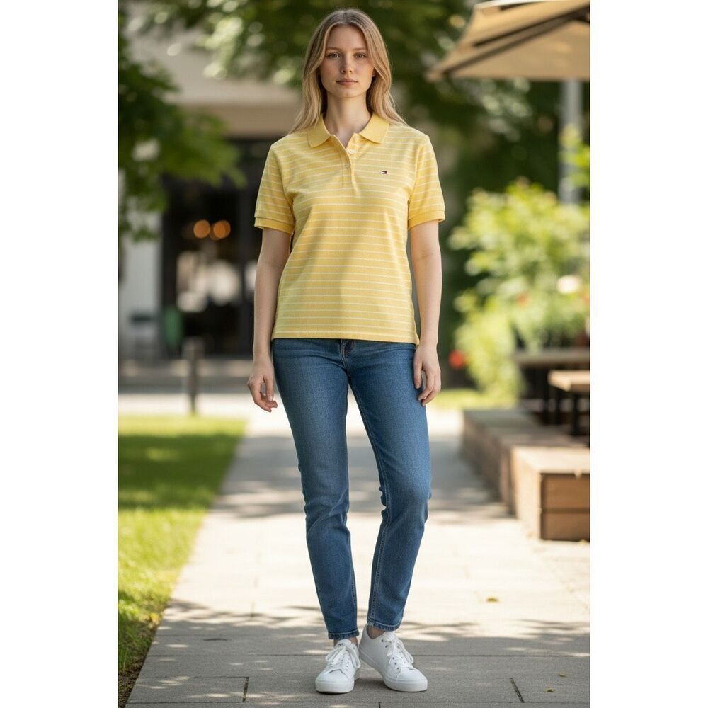 Tommy Hilfiger Yellow polo shirt XS cotton button